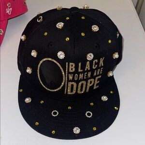 Black and Gold as Embellished Cap